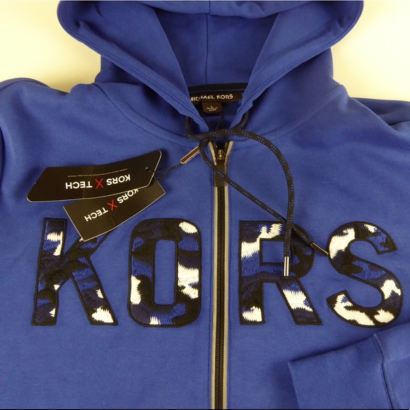 Michael Kors Tech Camo Embroidered Zip Hoodie NWT - Picture 10 of 13